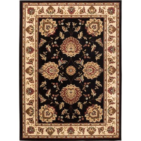 RICKIS RUGS Abbasi Traditional RugBlack 10 ft. 11 in. x 15 ft. RI587843